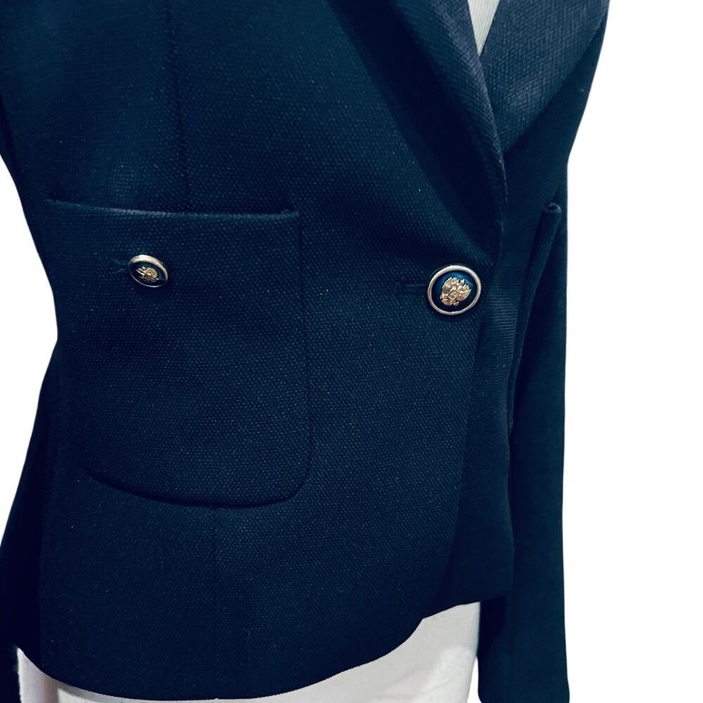 ZARA  Navy Padded Blazer Size XS - Picture 5 of 8